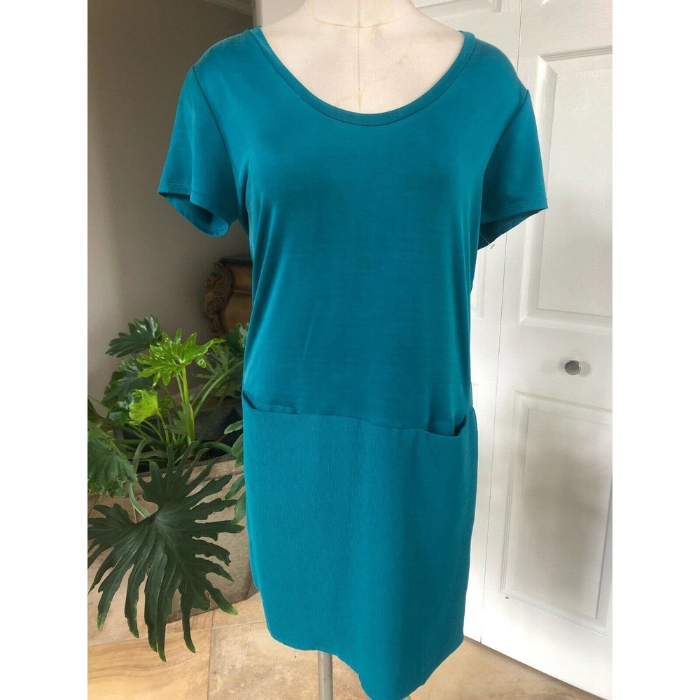dolan left coast Turquoise Stretch Shift Dress 8